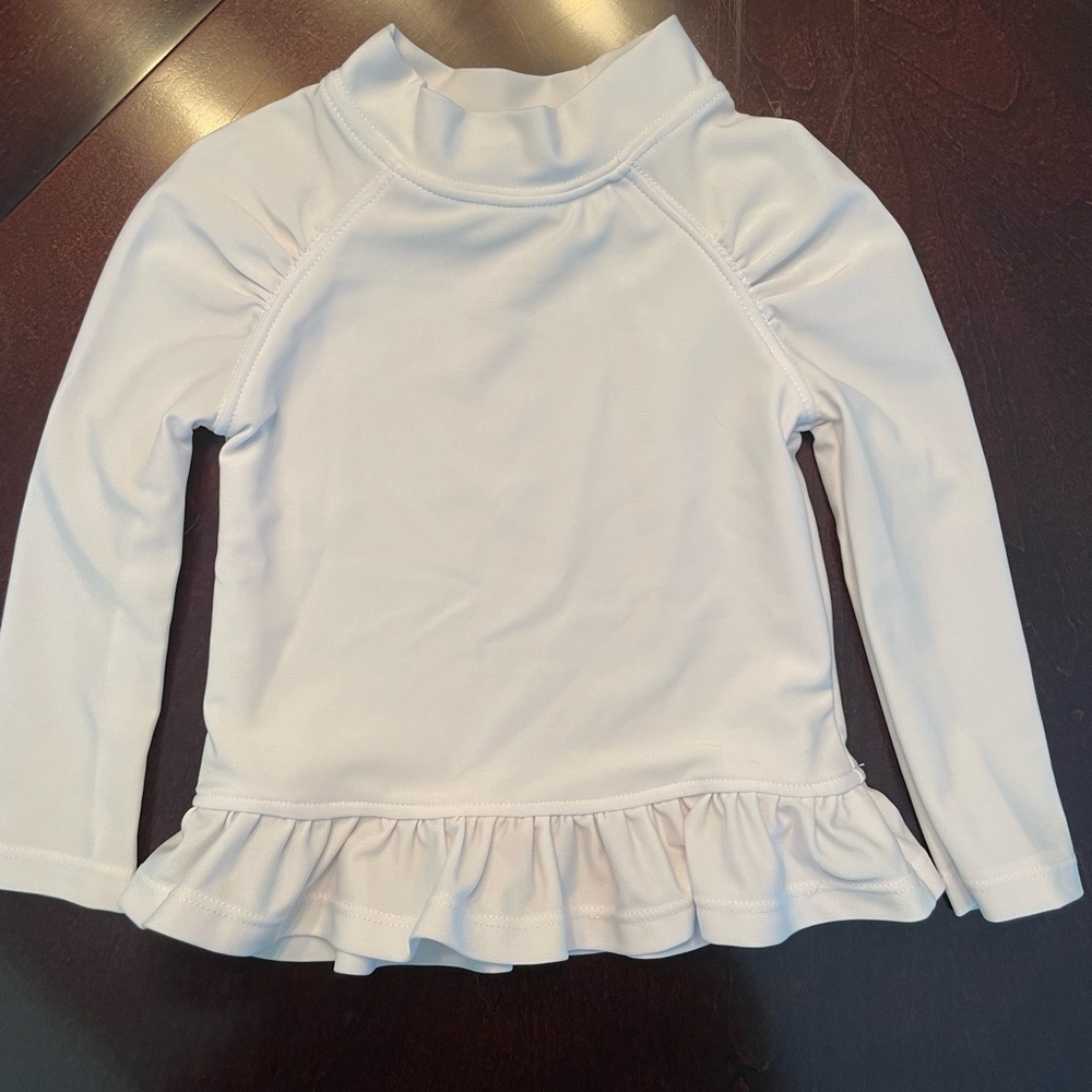 Flap Happy White Long Sleeve Kids Swim Top